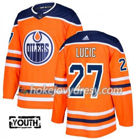 Dětské Hokejový Dres Edmonton Oilers Milan Lucic 27 Adidas 2017-2018 Oranžová Authentic